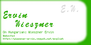 ervin wieszner business card